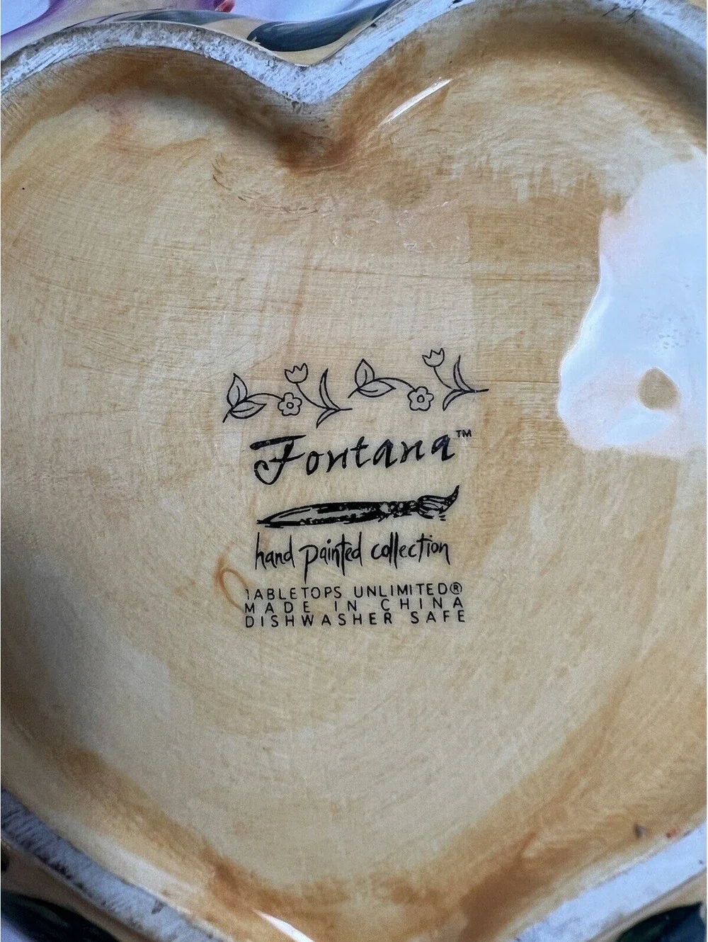 Fontana Hand Painted Tabletops Unlimited Rooster Bowl 10”